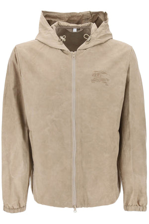 BURBERRY Sporty Hooded Jacket with EKD Motif and Adjustable Cuffs