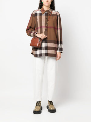 BURBERRY Women's 24SS Brown Shirt - Fashion Must-Have for 2024