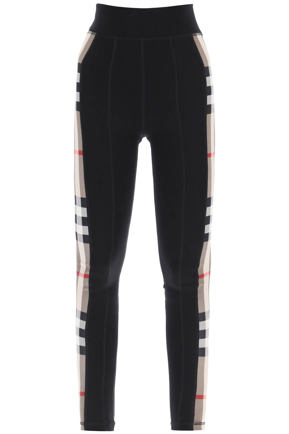 BURBERRY Check Panel Stretch Leggings