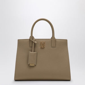 BURBERRY Chic Mini Beige Handbag with Monogram Charm