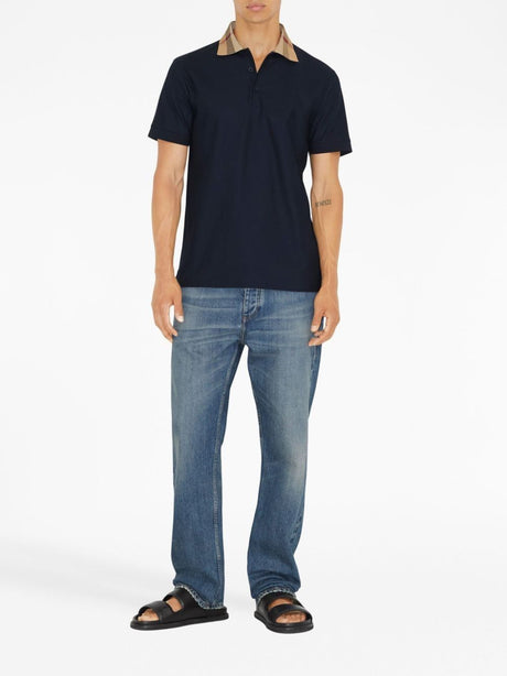 Men's Navy Cotton Polo