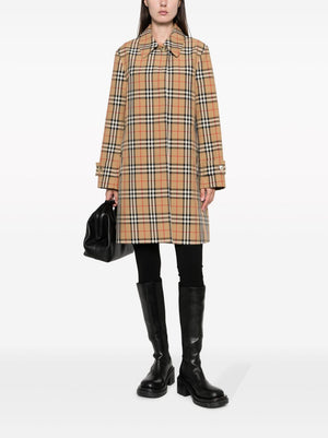 Plaid-Check Raincoat for Women - British Luxury Brand