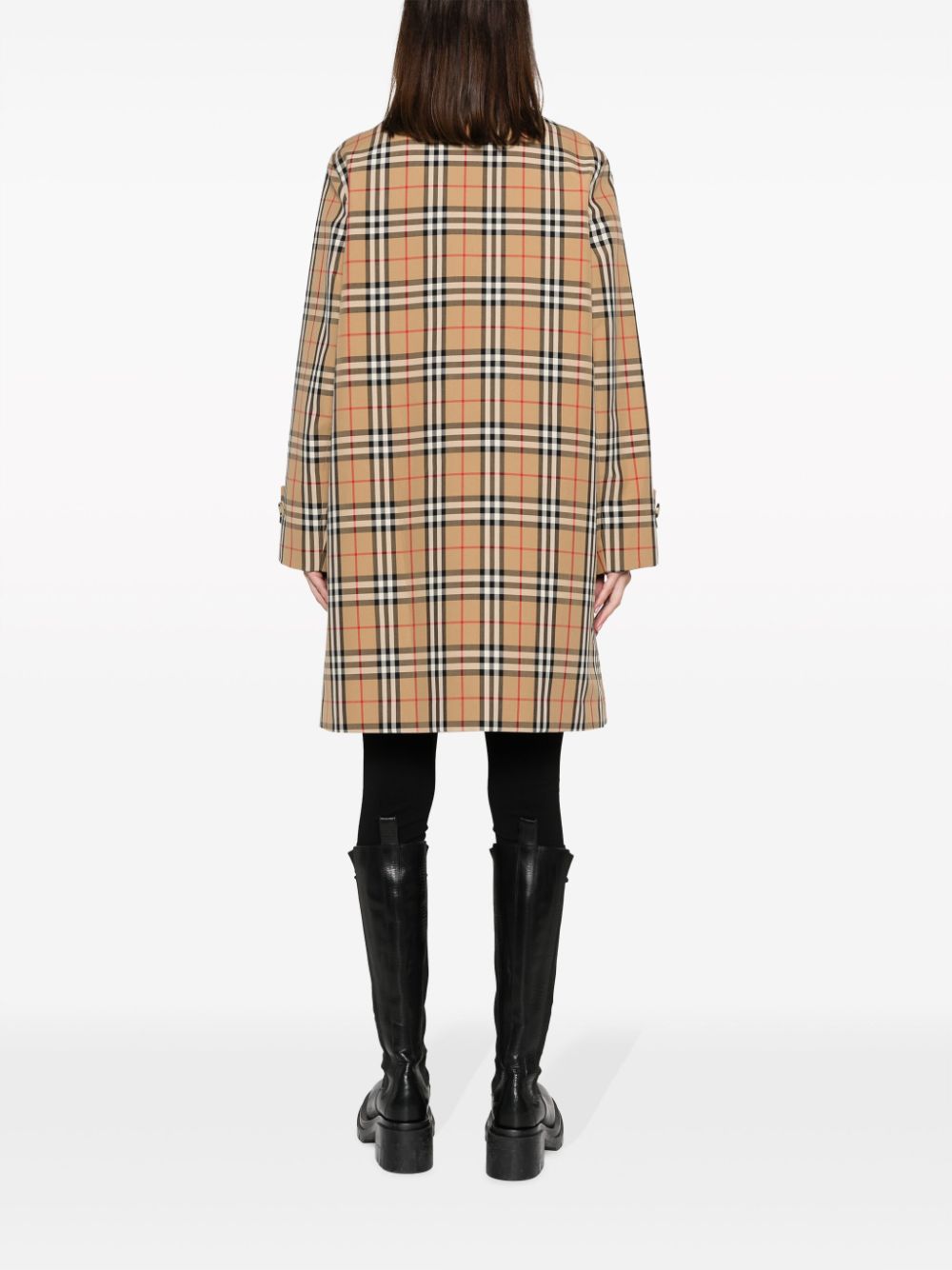 Plaid-Check Raincoat for Women - British Luxury Brand