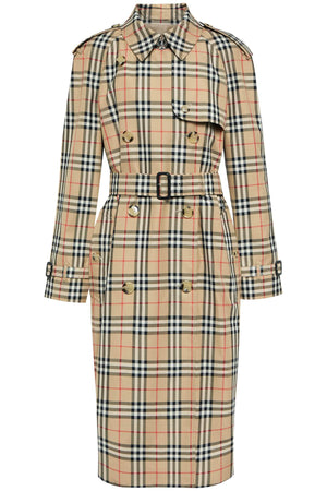 Chic Check Trench Jacket - Iconic Beige