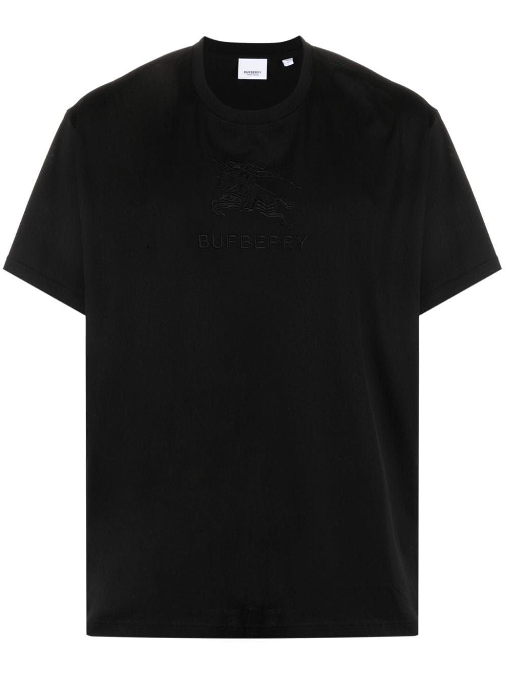 BURBERRY Men's Black Cotton Crew-Neck T-Shirt