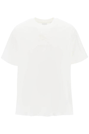 BURBERRY Men's Oversized EKD Embroidered T-Shirt in White for FW23