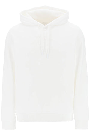 BURBERRY Men's White Cotton Terry Cloth Sweatshirt with Tonal EKD Logo