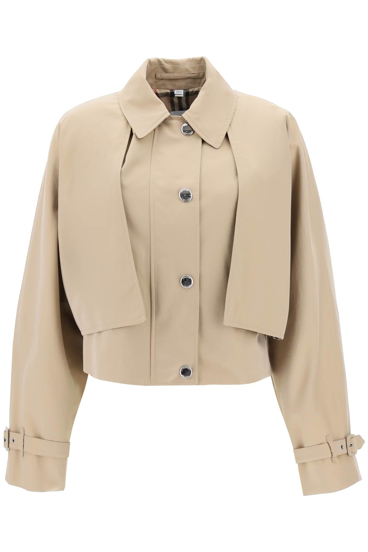 BURBERRY Vintage-Inspired Beige Cropped Jacket for Women