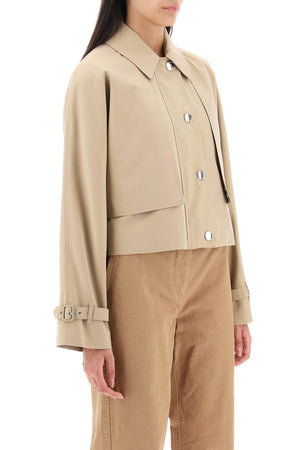 BURBERRY Vintage-Inspired Beige Cropped Jacket for Women