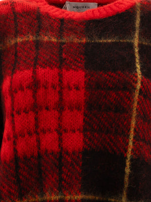 Áo len phom rộng họa tiết tartan - Mùa thu/Đông 2024