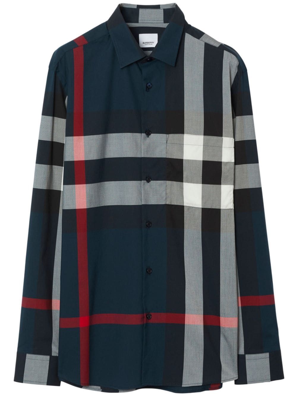 BURBERRY Navy FW24 Summerton Shirt for Men