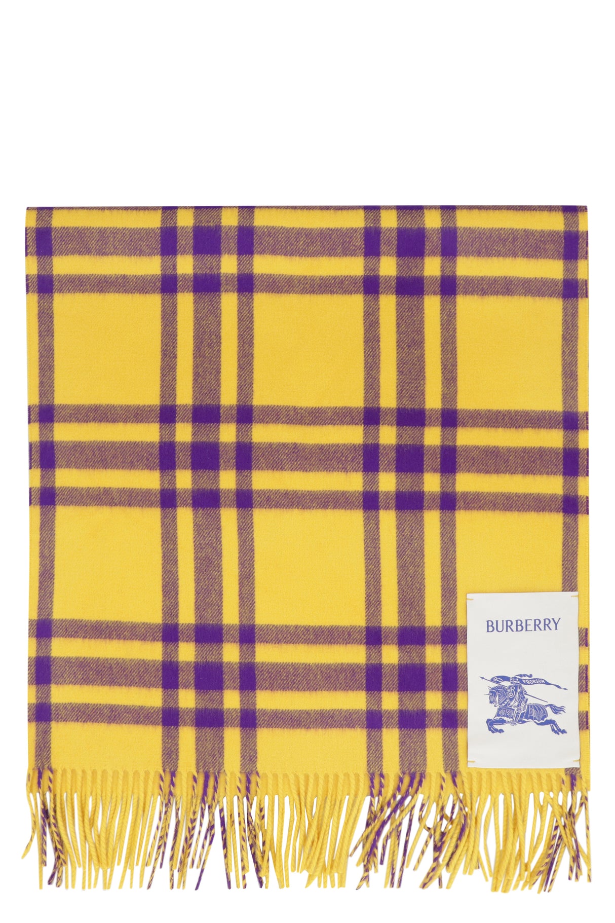 Checkered Cashmere Scarf for Women