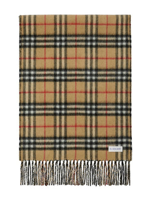 BURBERRY Classic Check Cashmere Long Scarf