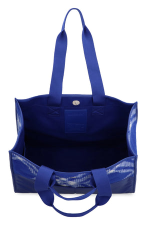 BURBERRY Blue Checkered Wool Tote Handbag for Women