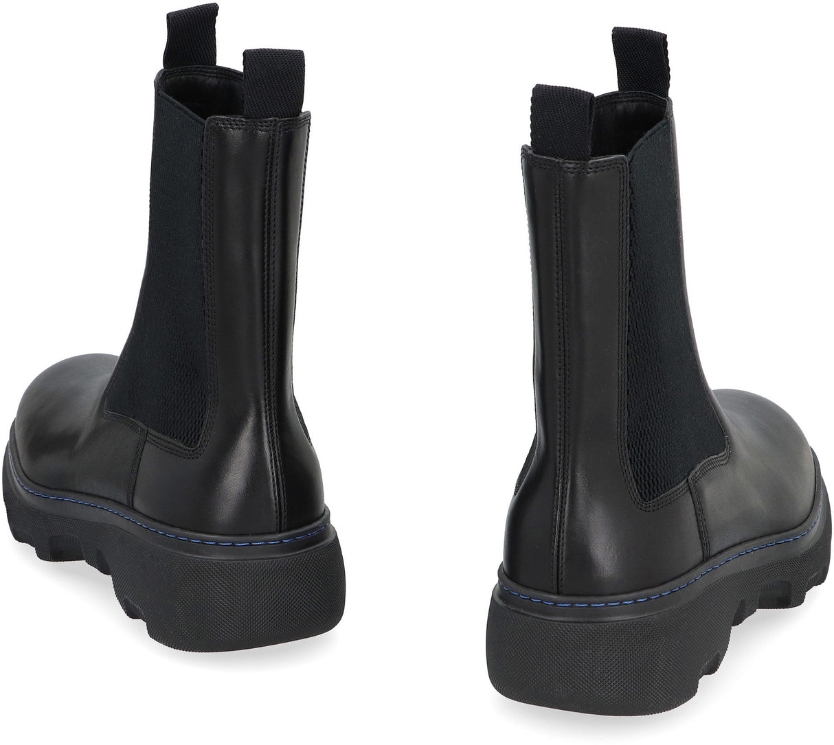 BURBERRY Leather Chelsea Boots for Women - Black