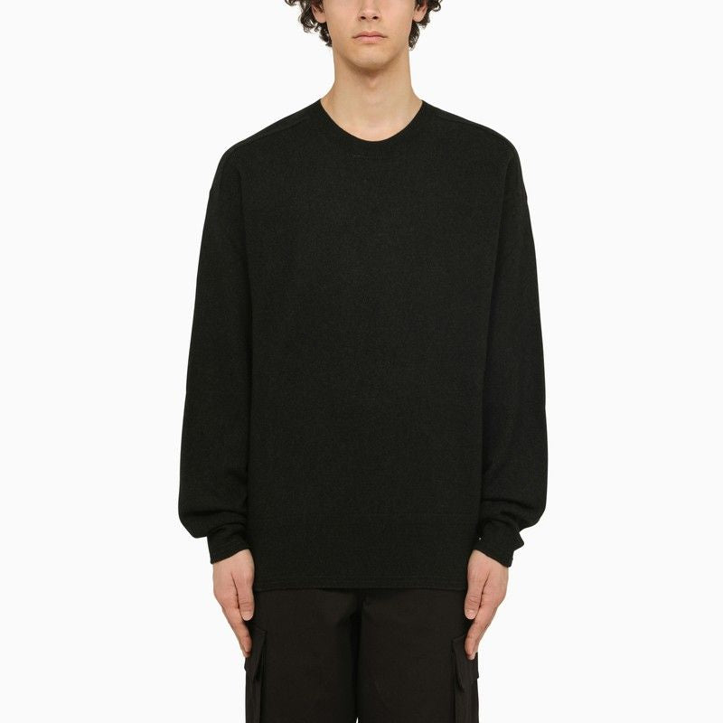 BURBERRY Black Wool Crewneck Pullover for Men - FW23