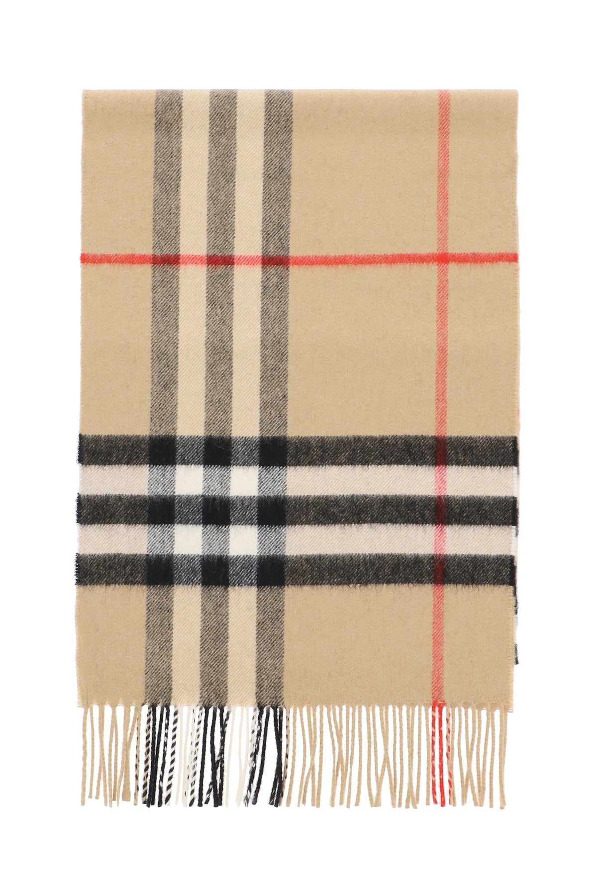 BURBERRY Giant Checkered Design Cashmere Scarf