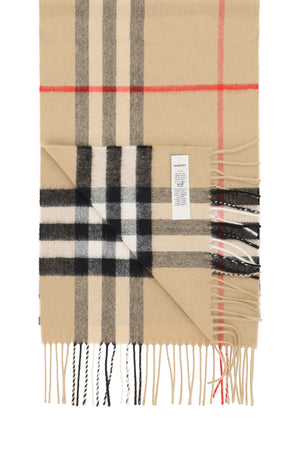 BURBERRY Giant Checkered Design Cashmere Scarf