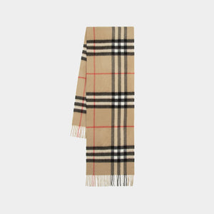 BURBERRY Giant Checkered Design Cashmere Scarf