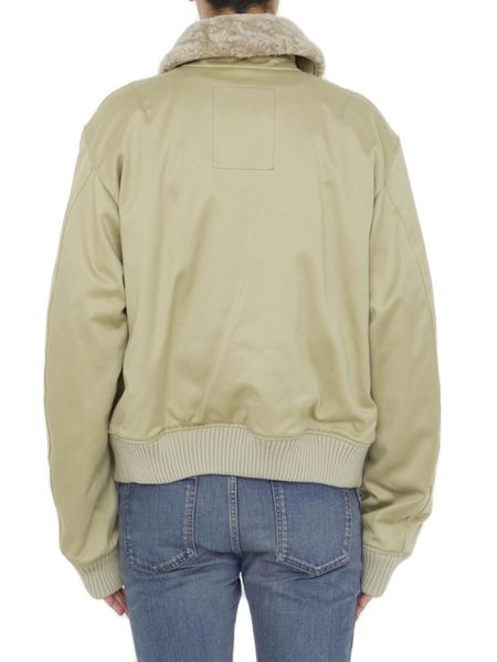 Áo khoác Beige Zipped Bomber nam