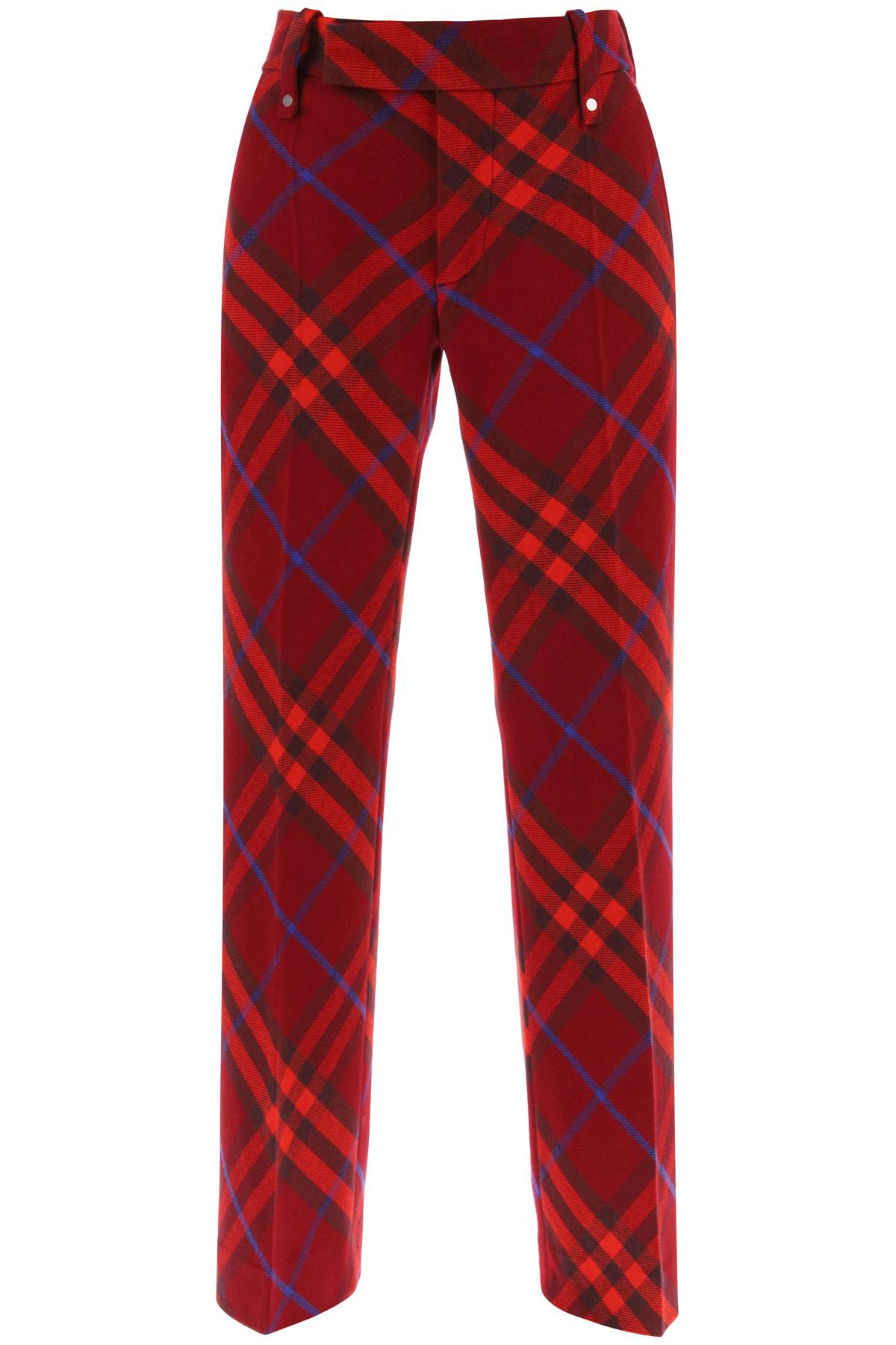 BURBERRY Classic Check Wool Pants for Sophisticated Women