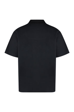 BURBERRY FW23 Black Cotton-Piqué Polo Shirt for Men