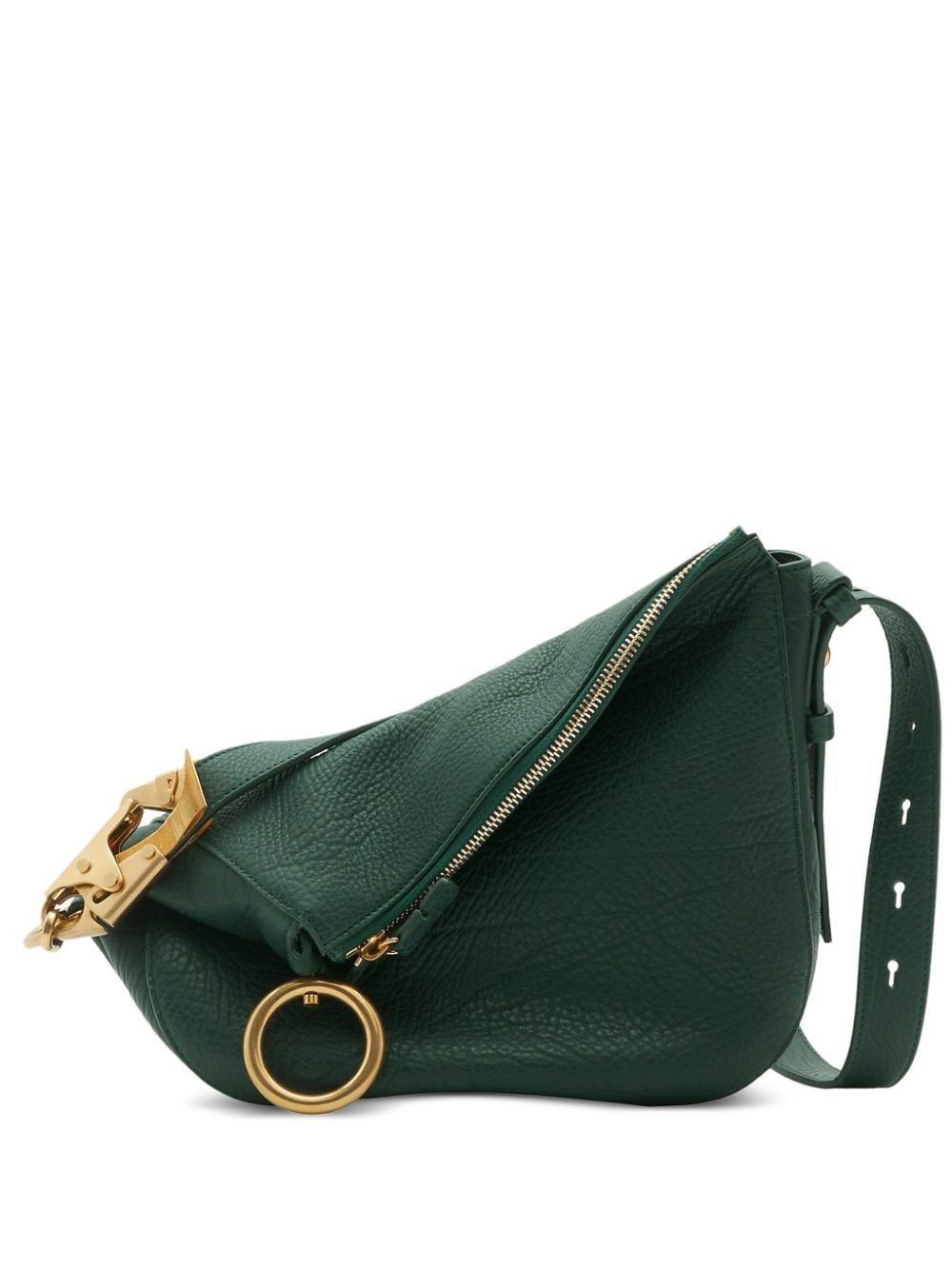 BURBERRY Luxurious Green Leather Crossbody Handbag for Women