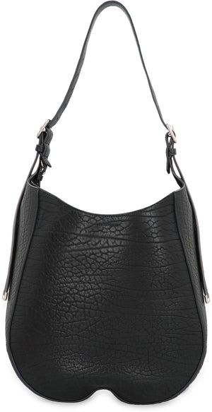 BURBERRY Medium Chess Black Leather Shoulder Bag for Women