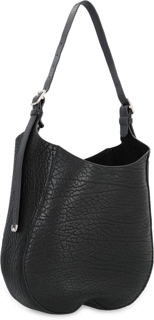 BURBERRY Medium Chess Black Leather Shoulder Bag for Women