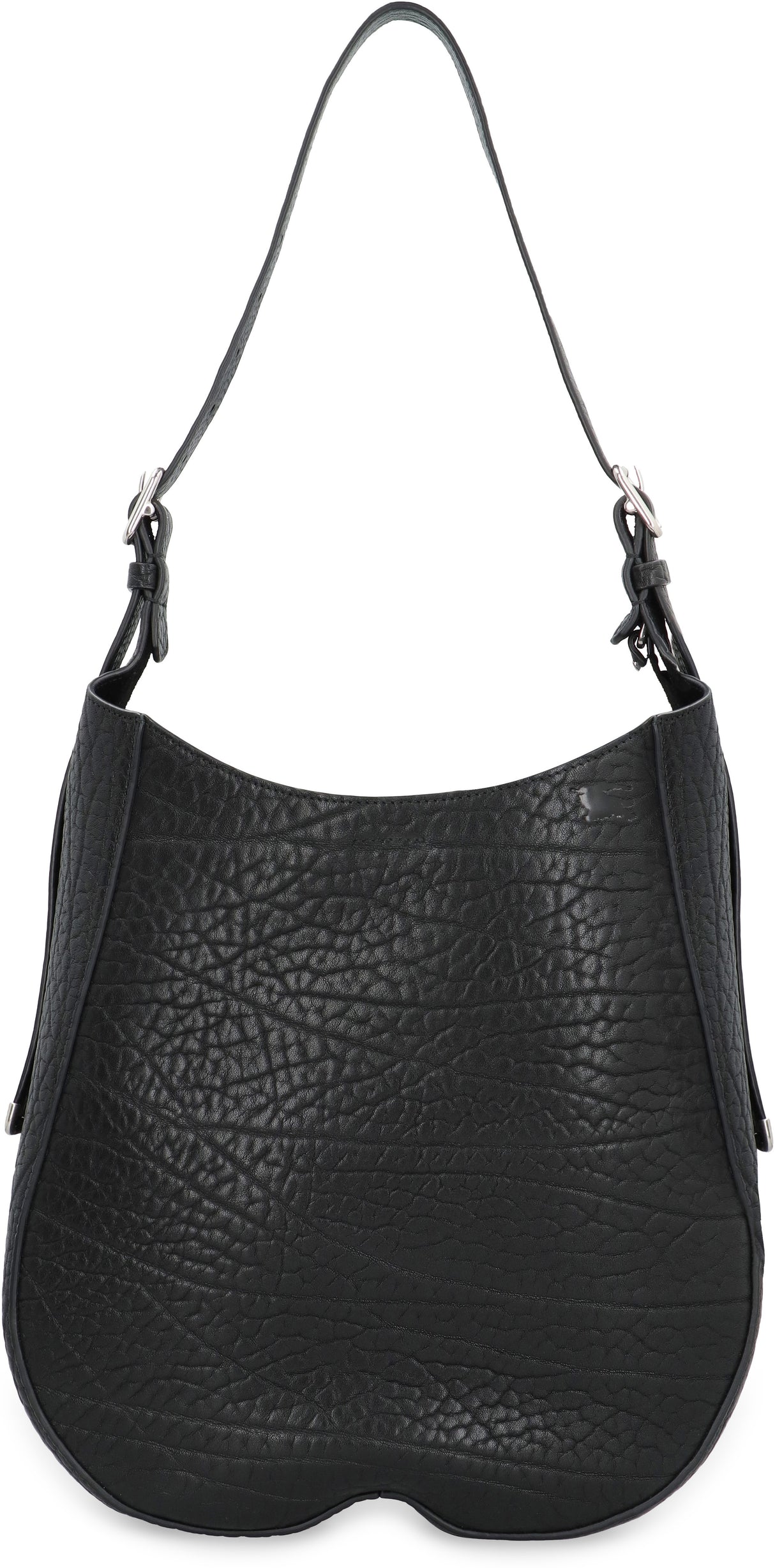 BURBERRY Medium Chess Black Leather Shoulder Bag for Women