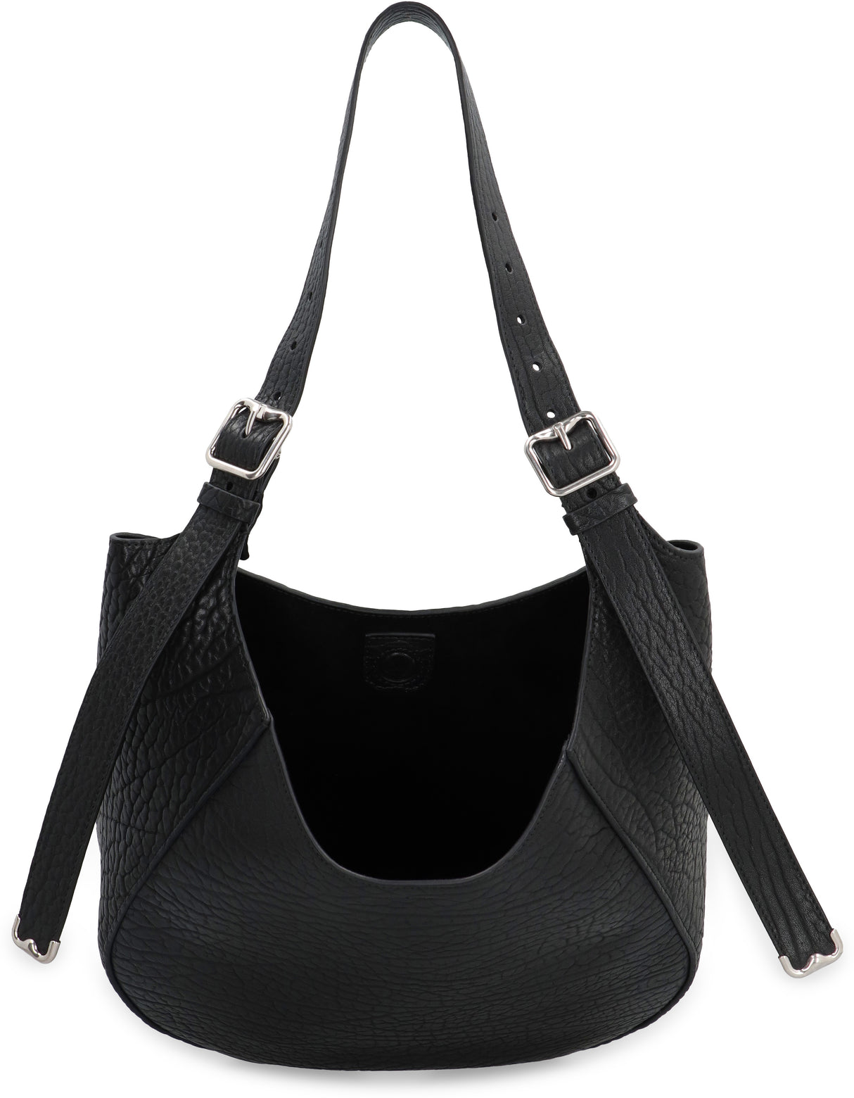 BURBERRY Medium Chess Black Leather Shoulder Bag for Women