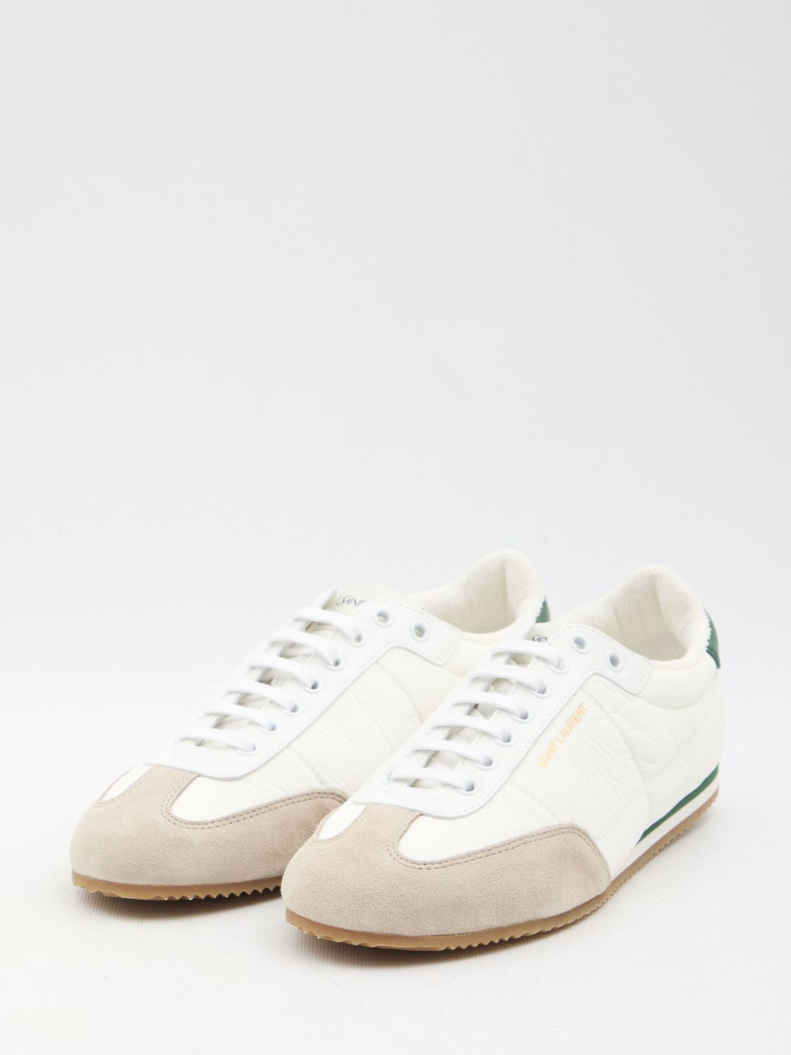 SAINT LAURENT Aston White Calfskin Sneakers for Men 2024