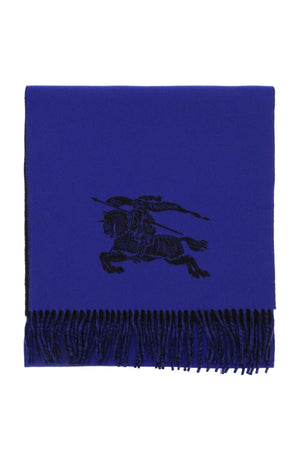 BURBERRY Reversible Cashmere Scarf with Jacquard Equestrian Knight Design for Men