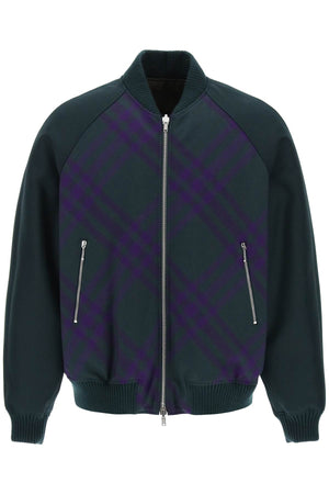 BURBERRY Reversible Bomber Jacket in Techno Wool Twill for Men