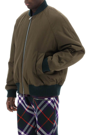 Reversible Techno Wool Twill Bomber Jacket for Men