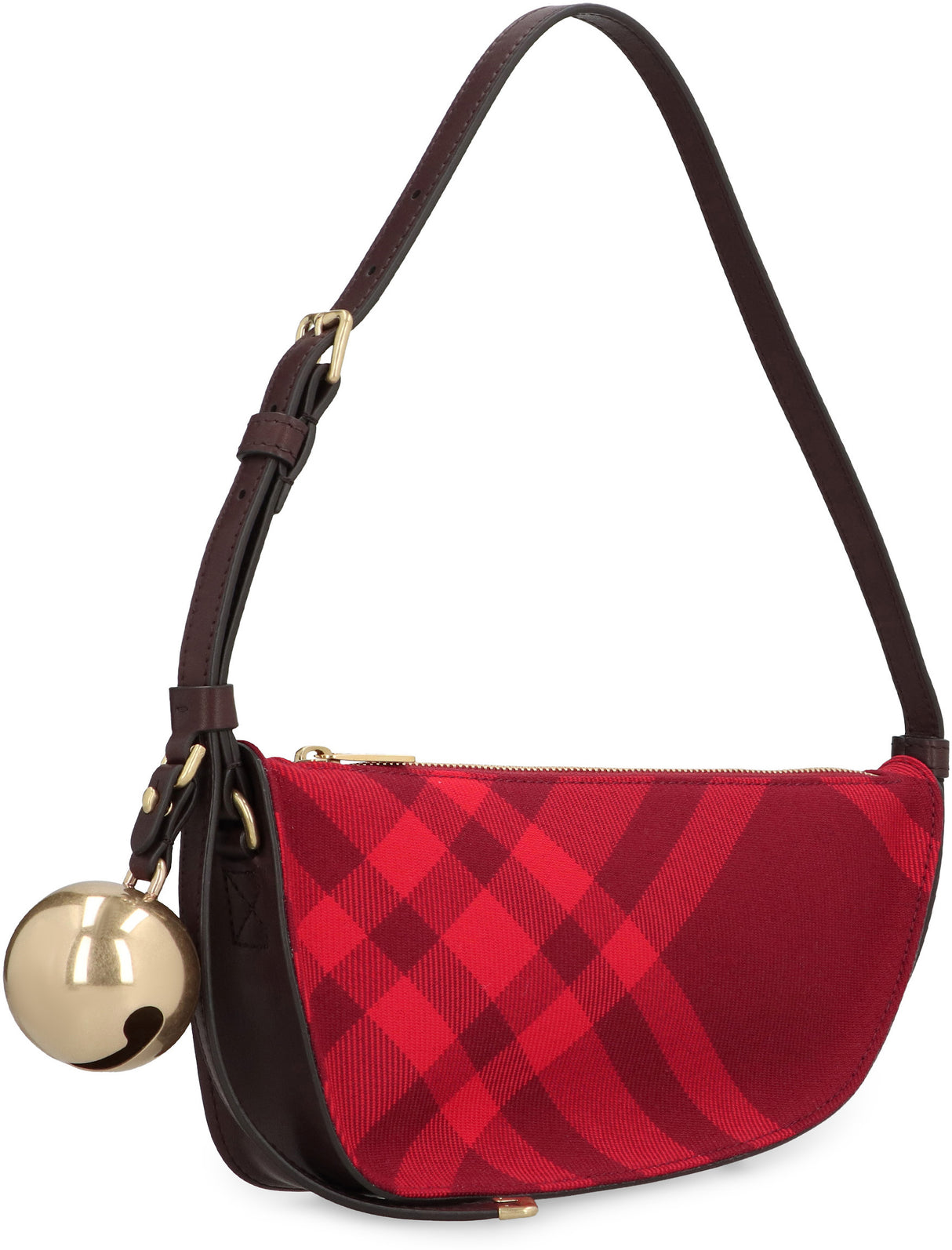 Red Shield Fabric Shoulder Bag - FW23 Collection