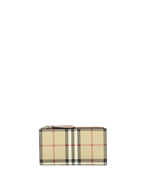 Classic Checkered Leather Cardholder for Men