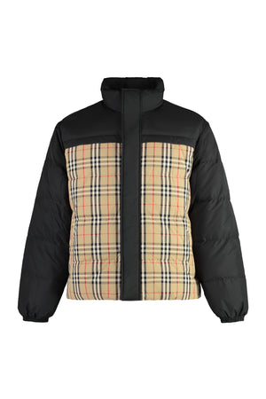 BURBERRY Reversible Down Jacket for Men - Check Motif, Elastic Cuffs, Adjustable Drawstring Hem