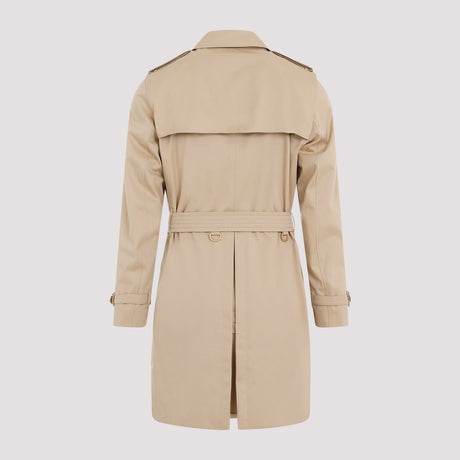 BURBERRY Beige Cotton Trench for Men - SS24 Collection