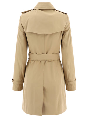 BURBERRY Beige Trenchcoat for Women - Regular Fit, Double-Breasted, Belted with Side Pockets