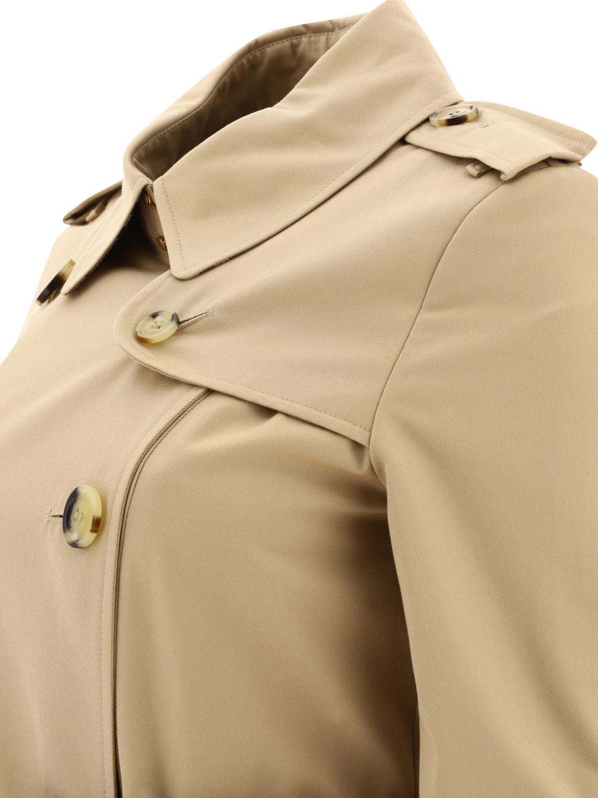 BURBERRY Beige Trenchcoat for Women - Regular Fit, Double-Breasted, Belted with Side Pockets