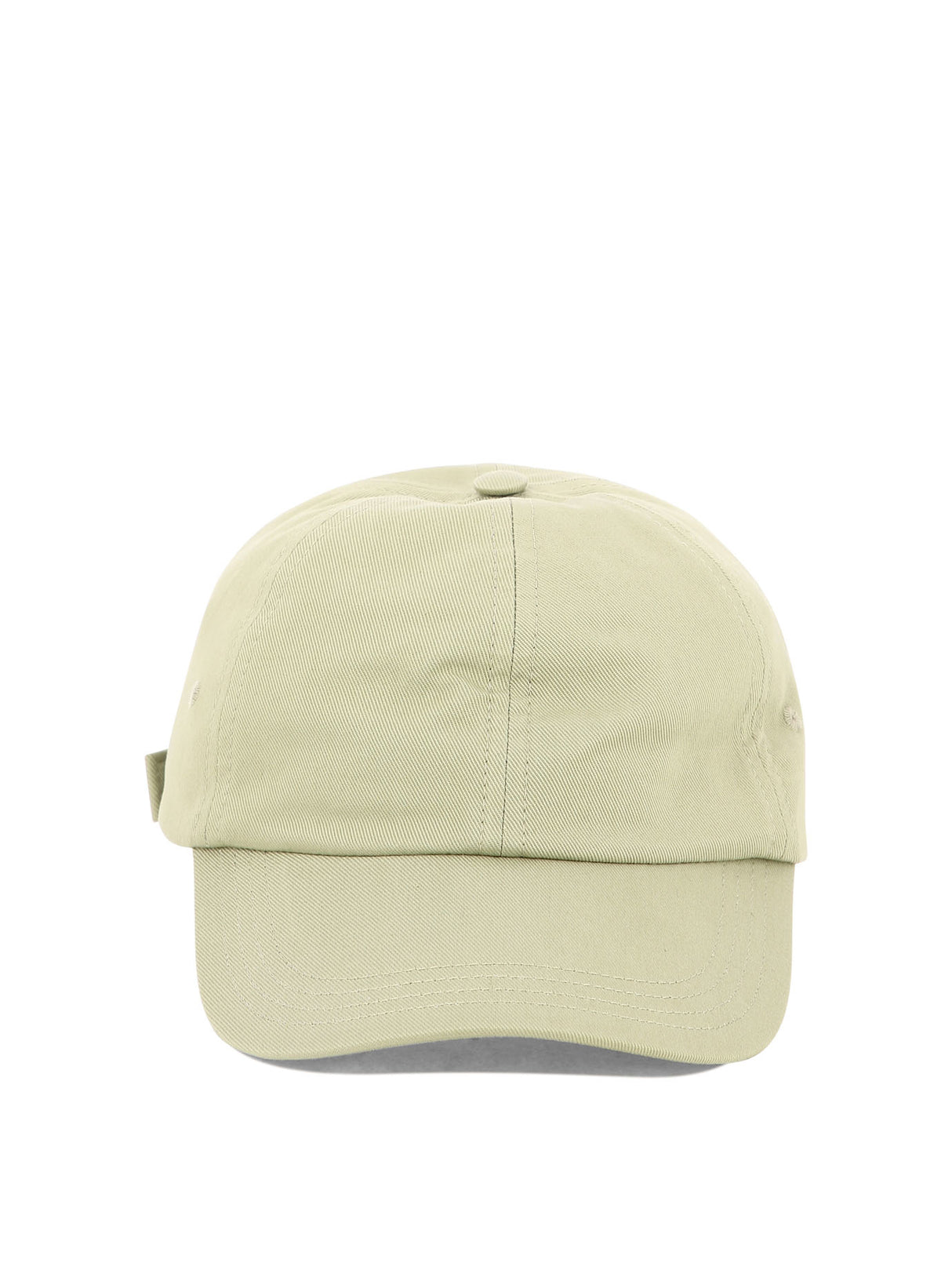 女性用刺繍入りグリーンの野球帽子SS24