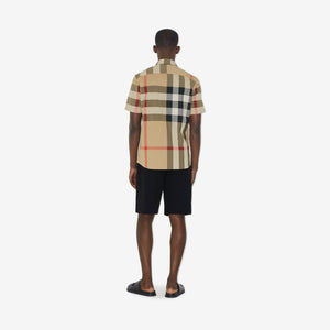 BURBERRY MEN'S SUMMERTON SHIRT IN ARCH BEIGE