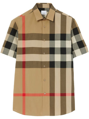 BURBERRY Classically Chic Checkered Men's Cotton Shirt for FW23