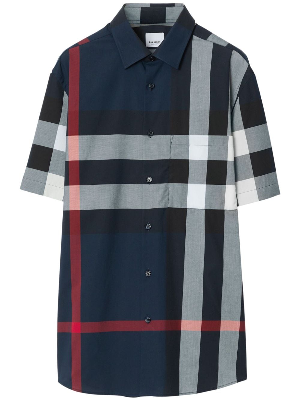 BURBERRY 2024 Men's Short Sleeve Shirt - Blue