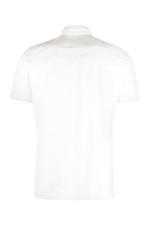 BURBERRY Men's Contemporary White Cotton Blend Tee