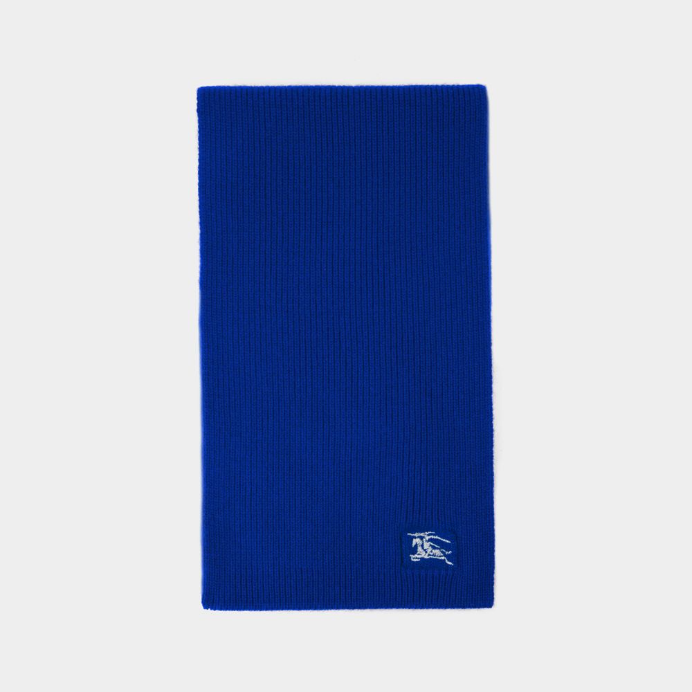 深藍色羅紋圍巾