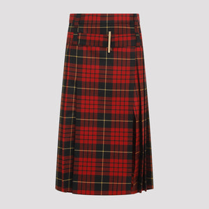 Chân Váy Mini Tartan Được Làm Từ Len