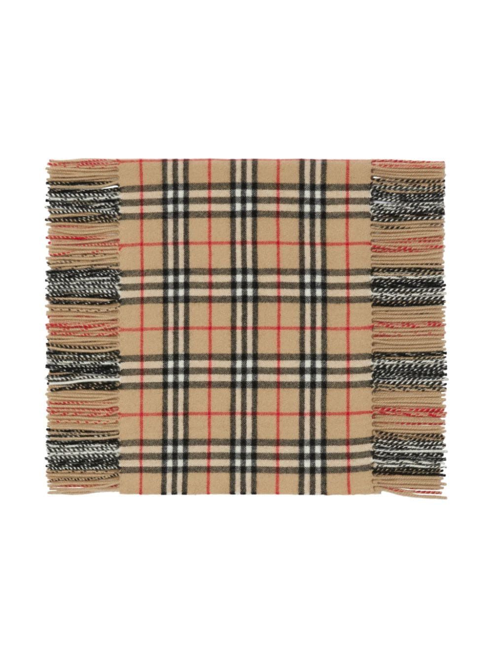 Khăn Cashmere Ba Lỗ Trắng BURBERRY