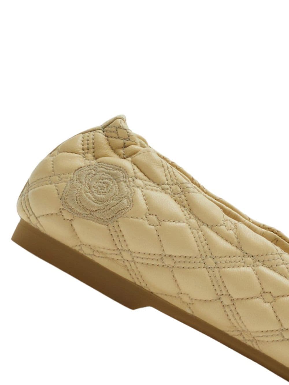 BURBERRY Equestrian-Inspired Quilted Leather Ballerinas for Women